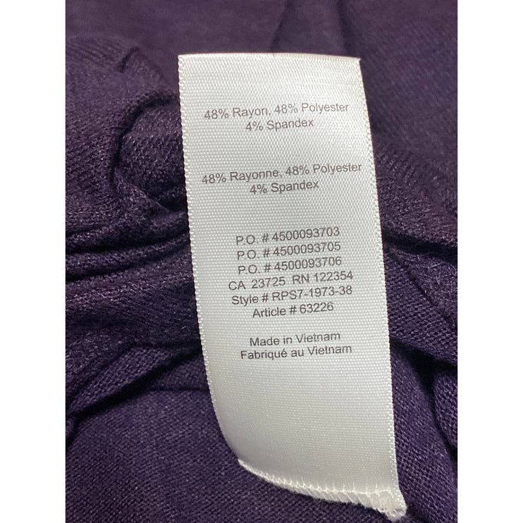Aritzia Wilfred Free Women's Purple Short Sleeve Twist Front Tee Crop Top Size S