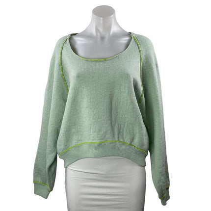 Free People We The Free Midnight Green Long Sleeve Sweater Sweatshirt Top Sz XS