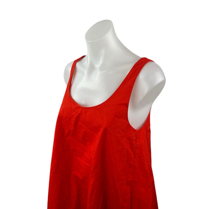 Aritzia Babaton Red Sleeveless Scoop Neck Swing Tank A Line Mini Dress Size XS