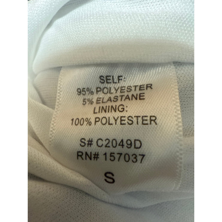 Et Clet Blue Swirl Marble Print Sleeveless Strapless Mini Tube Bodycon Dress S