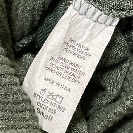 Jac Parker Women's Olive Green Knit Full Zip Pocket Hoodie Hooded Sweatshirt S