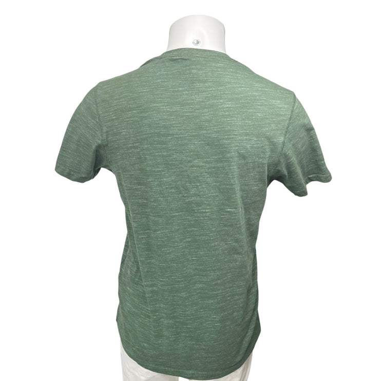 NEW Mountain Warehouse Men's Green Short Sleeve Button Henley Tee T-Shirt Top M