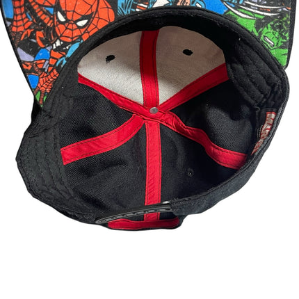 Marvel Avengers Character Black Embroidered Logo Snapback Baseball Cap Hat OS