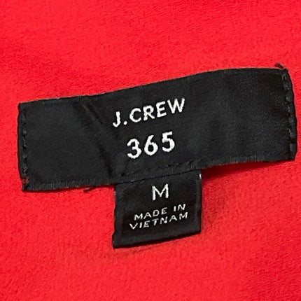 J. Crew Women's Red Sleeveless Casual Bow Tie Neck Relaxed Blouse Top Size M