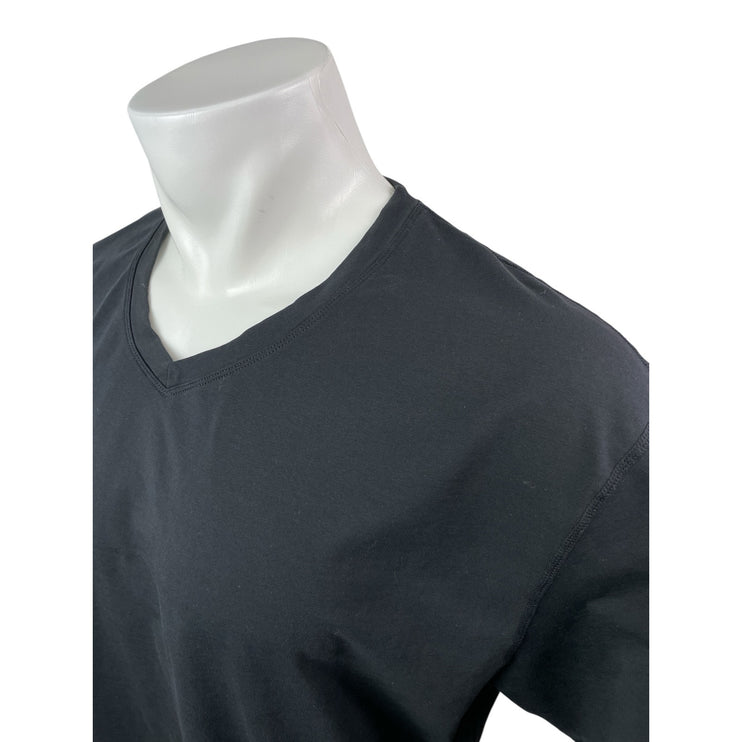 BYLT Men's Black Drop Cut V Neck Basic Short Sleeve T Shirt Tee Top Size XL