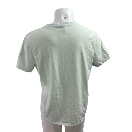 Men's Green Bear Skeleton Skull Graphic Short Sleeve Crew Neck T Shirt Tee Top M