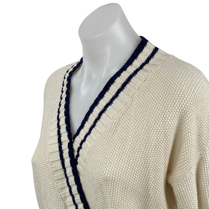 Heartloom Kian Women's Cream V Neck Long Sleeve Wrap Sweatshirt Sweater Top XS