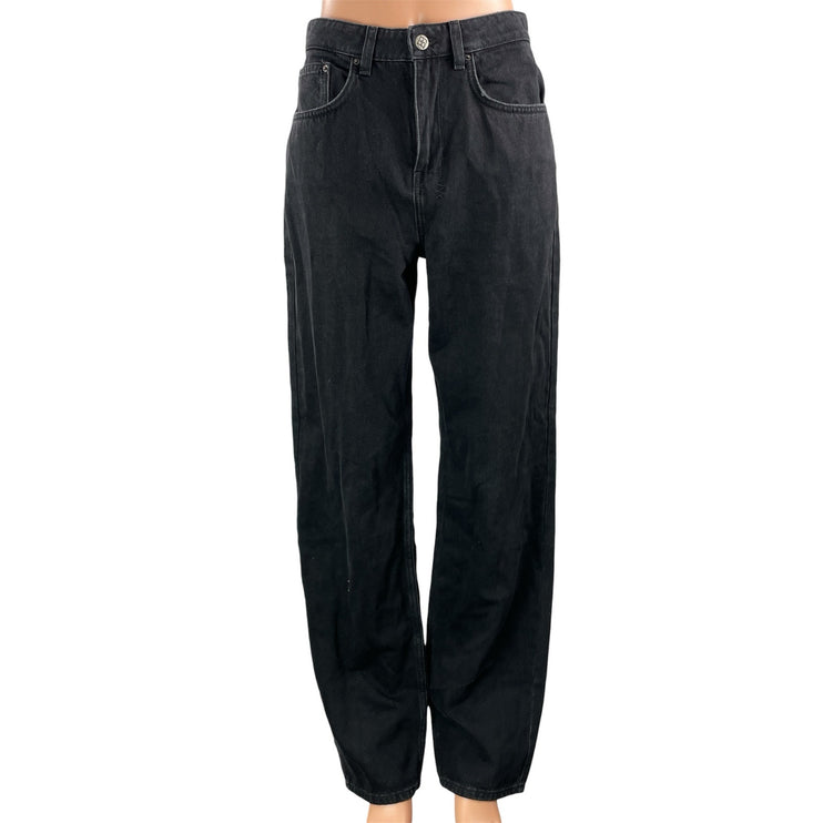Ksubi Women's Black High Waisted Baggy Casual Wide Leg Denim Jeans Size 29