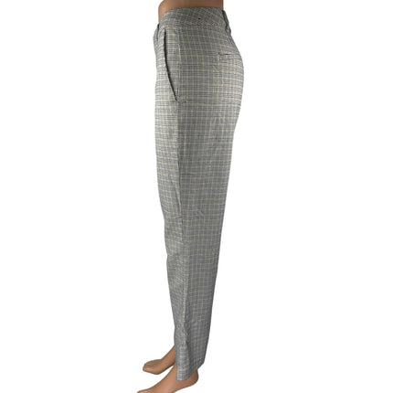 Abercrombie & Fitch Multicolor Plaid Mid Rise Flared Bootcut Trousers Pants Sz S