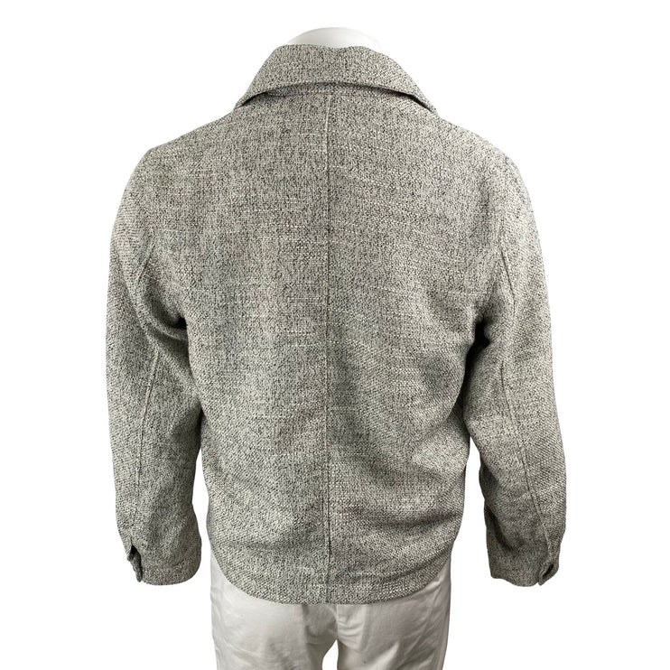 H&M Men's Gray Long Sleeve Full Zip Collared Regular Fit Shacket Jacket Size S
