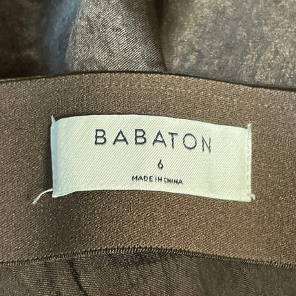 Aritzia Babaton Dark Brown Silk Satin High Waist Elastic Mini Slip Skirt Size 6