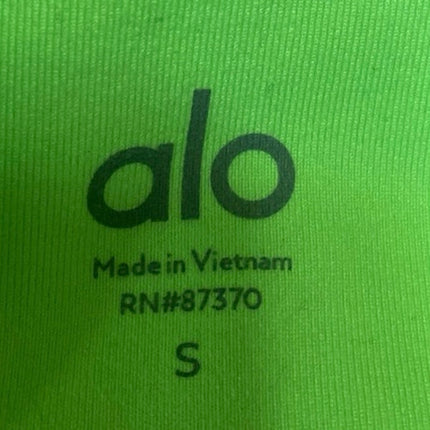 Alo Yoga Neon Green Skinny High Waist Fitness Workout Yoga Leggings Pants Size S