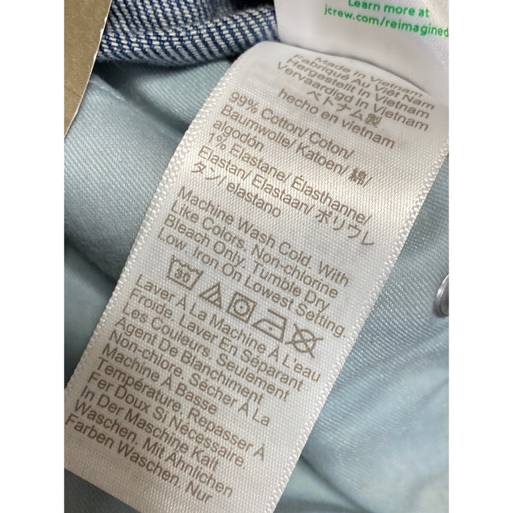 NEW J.Crew Womens Black High Waisted Wide Leg Trousers Baggy Denim Jeans Size 32