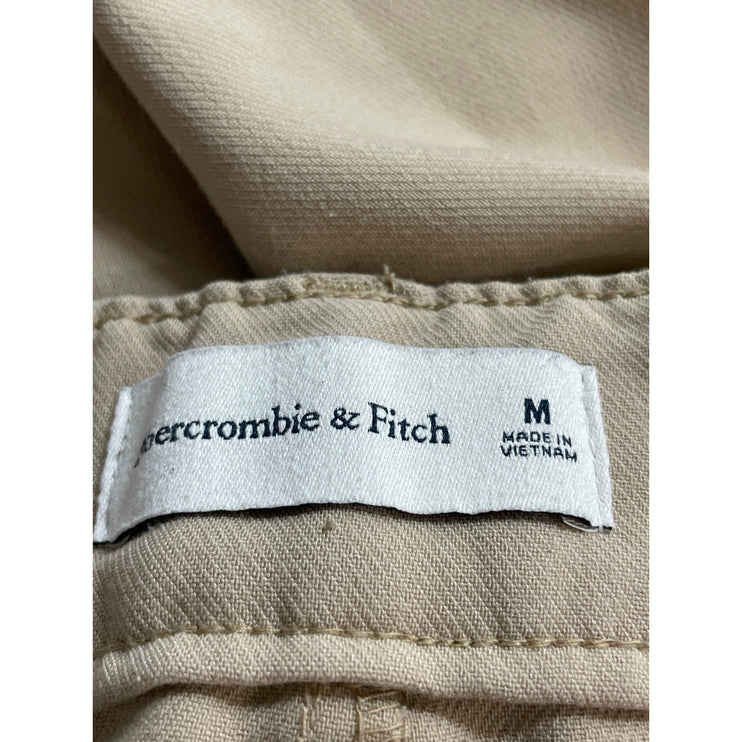 Abercrombie & Fitch Women's Beige Pleated High Rise Wide Leg Trousers Pants M