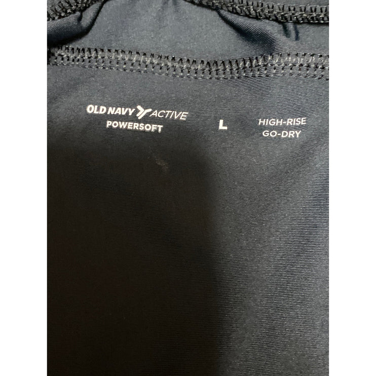 Old Navy Active Powersoft Women's Black Bermuda Workout Athletic Shorts Size L