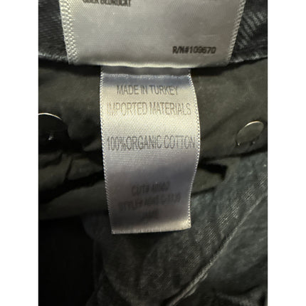 Agolde Women's Black High Waisted Raw Hem Straight Leg Denim Jeans Size 26