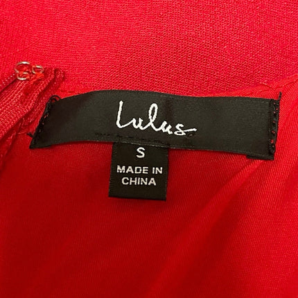 Lulus Feel the Sunshine Red Sleeveless Tassel Square Neck Mini Bodycon Dress S