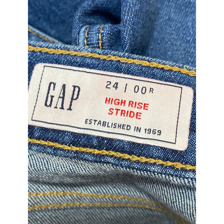 GAP Women's Blue High Rise Baggy Flare Palazzo Wide Leg Denim Jeans Pants Sz 24