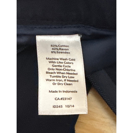 Talbots Chatham Women's Black Mid Rise Straight Leg Trousers Dress Pants Size 4