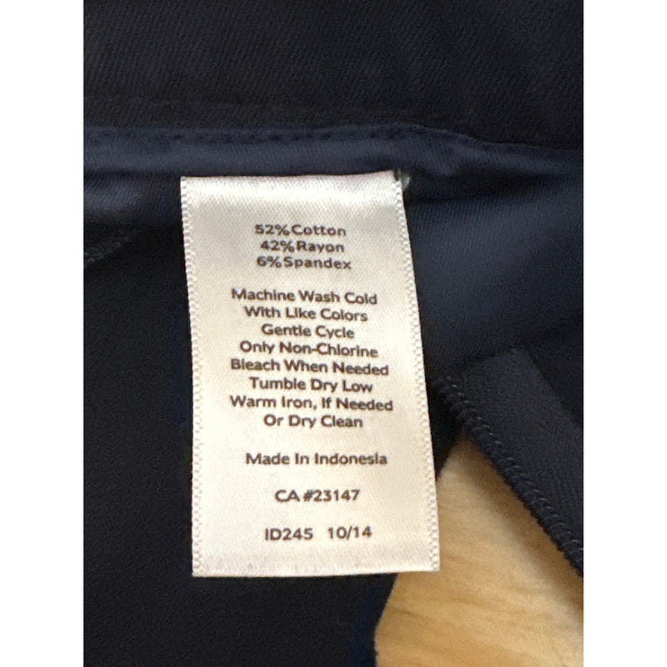 Talbots Chatham Women's Black Mid Rise Straight Leg Trousers Dress Pants Size 4