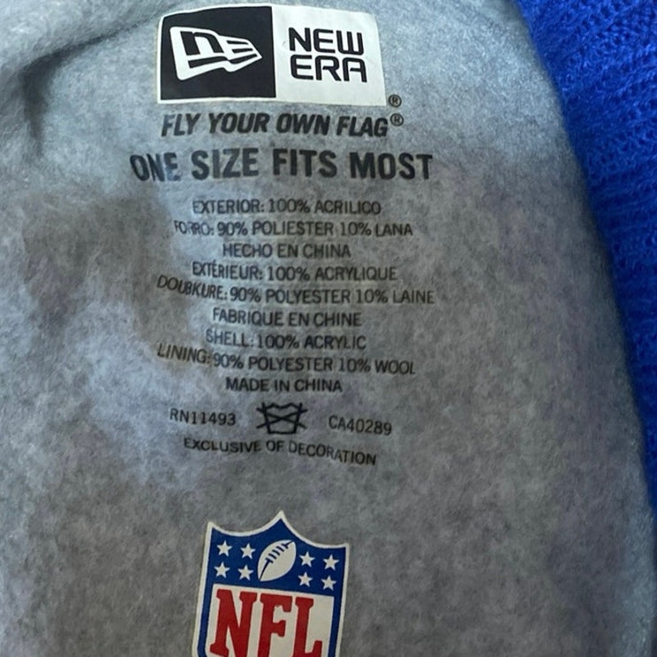 New Era Buffalo Bills Sport Pom Poim Cuffed Knit Winter Snow Beanie Cap Hat OS