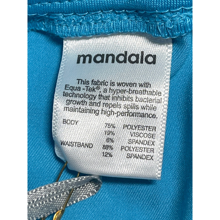 NEW Mandala Women Pacific Blue Slim Straight Nurse Medical Scrub Pants Size SP