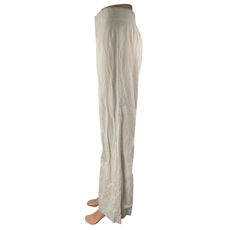 Zara Women's Beige High Waisted Flare Bootcut Trousers Dress Pants Size XS