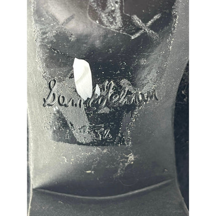 Sam Edelman Hannah Black Suede Leather Strap Almond Toe Chelsea Ankle Boots 8.5