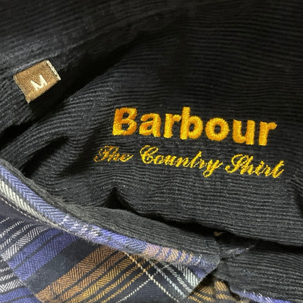 Barbour Men's Blue Orange Plaid Check Long Sleeves Button Down Shirts Top Size M