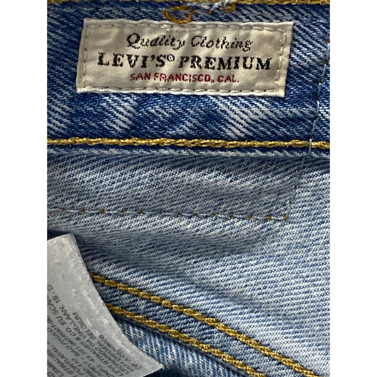 Levi's Women's Blue Distressed High Waisted Cut Off Denim Jean Shorts Size 27