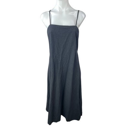 Japna Women's Black Square Neck Sleeveless Midi Cami Camisole Tank Slip Dress M