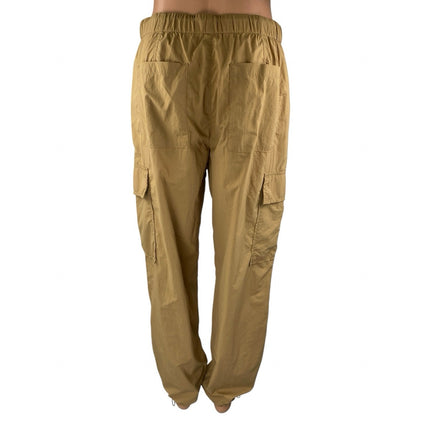 Pistola Women's Brown Elastic High Waist Drawstring Trousers Cargo Pants Size S