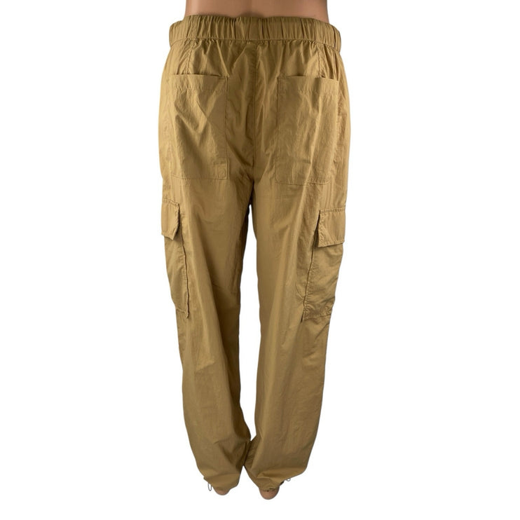 Pistola Women's Brown Elastic High Waist Drawstring Trousers Cargo Pants Size S