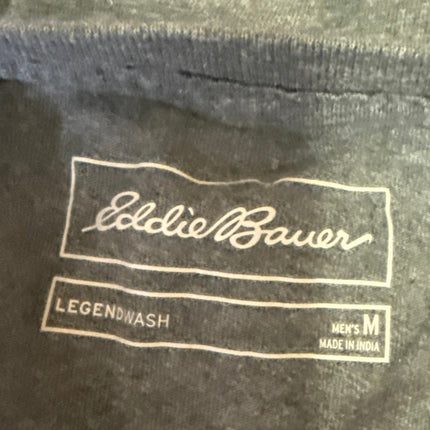 Eddie Bauer Men's Gray Legend Wash Short Sleeve Basic T Shirt Tee Top Size M