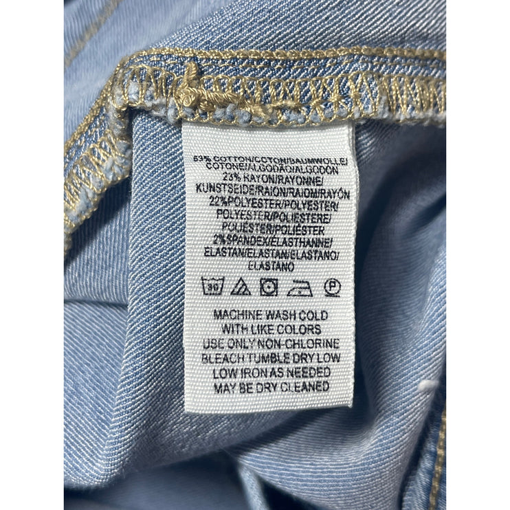 Free People Blue High Rise Bell Bottom Bootcut Flare Denim Jeans Pants Size W25