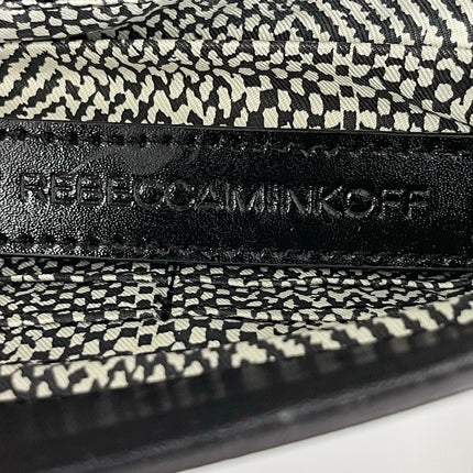 Rebecca Minkoff Love Quilted Leather Women's Black Chain Lock Crossbody Handbag