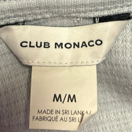 Club Monaco Women's Gray Waffle Knit Hoodie Hooded Pullover Sweatshirt Top Sz M