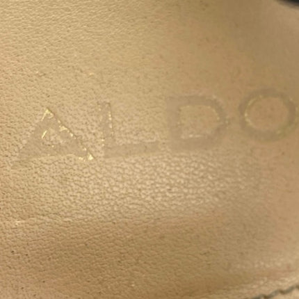 Aldo Women's Navy Blue Suede Leather Strappy Open Toe Wedge Heels Sandals Size 8