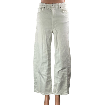 & Other Stories Women's White High Rise Relaxed Wide Leg Denim Jeans Pants Sz 28