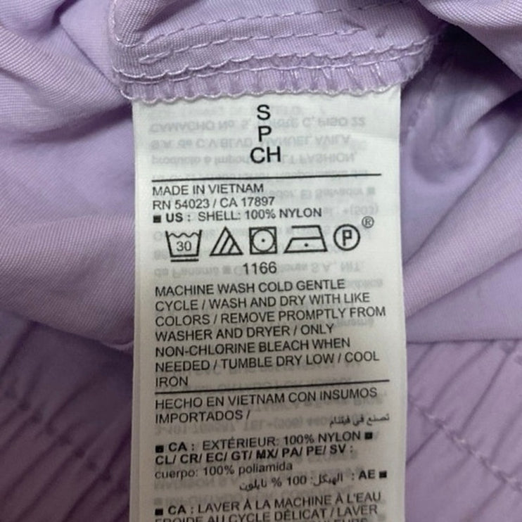NEW Old Navy Active Womens Purple Elastic Waist Windbreaker Cargo Jogger Pants S