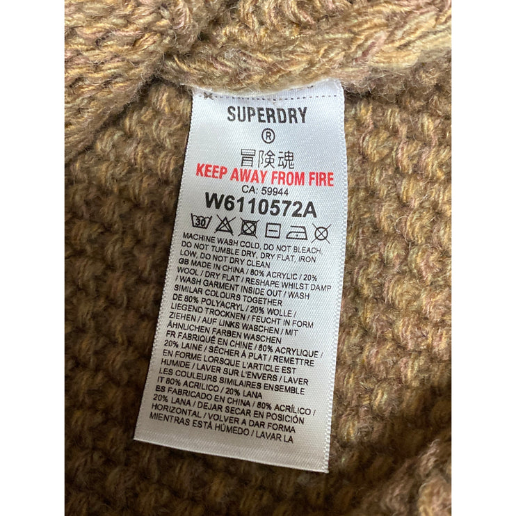 Superdry Vintage Athletic Wool Cable Knit Turtle Neck Long Sleeve Sweater Top 12