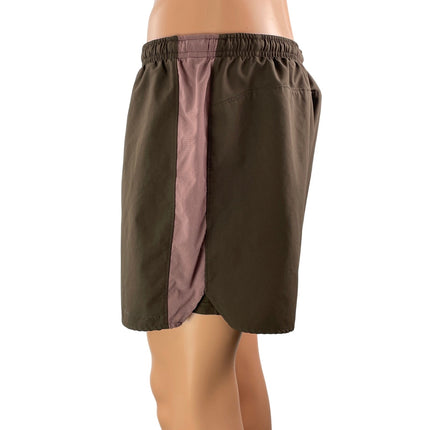 Outdoor Voices Men's Brown Pink Pull On Running Workout Athletic Shorts Size XL