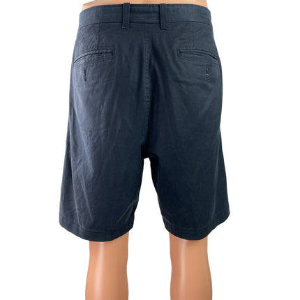 Tommy Bahama Men Black Mid Rise Straight Golf Chino Khaki Bermuda Shorts Size 36