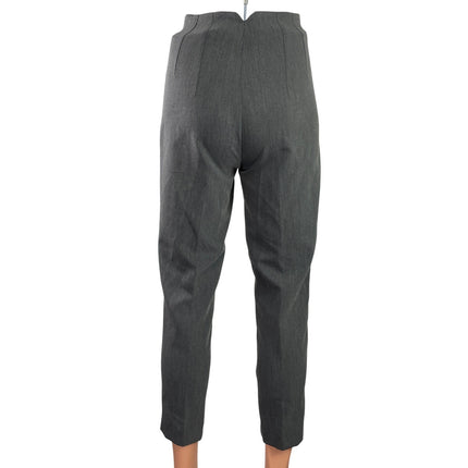 Zara Women's Gray High Waisted Straight  Skinny Ankle Trousers Dress Pants Sz XS