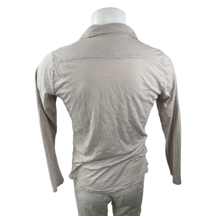 Velvet by Graham & Spencer Men's Gray Long Sleeve Pockets Polo Shirt Top Size S