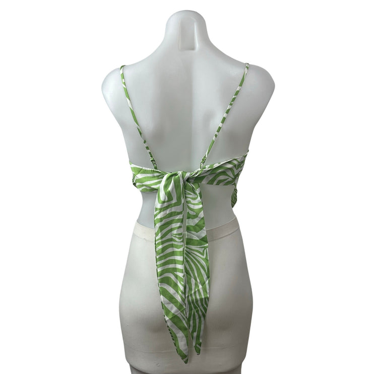 Princess Polly Miss Lexi Green Zebra Sleeveless Square Neck Bandana Tank Top 8