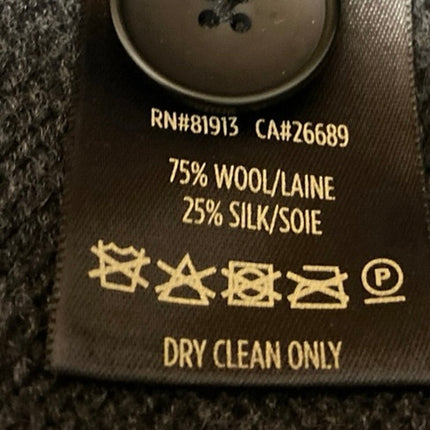 Robert Graham Men's Dark Gray Wool Silk Long Sleeve Button Up Cardigan Sweater M