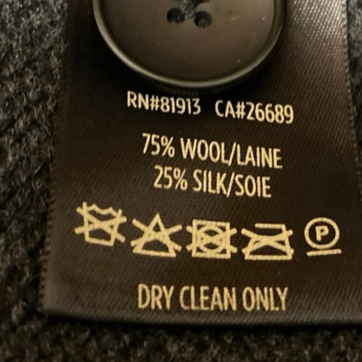 Robert Graham Men's Dark Gray Wool Silk Long Sleeve Button Up Cardigan Sweater M