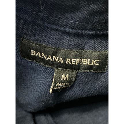 Banana Republic Women's Blue Long Sleeve Pocket Button Up Denim Shirt Top Size M