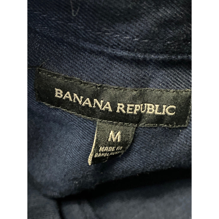 Banana Republic Women's Blue Long Sleeve Pocket Button Up Denim Shirt Top Size M